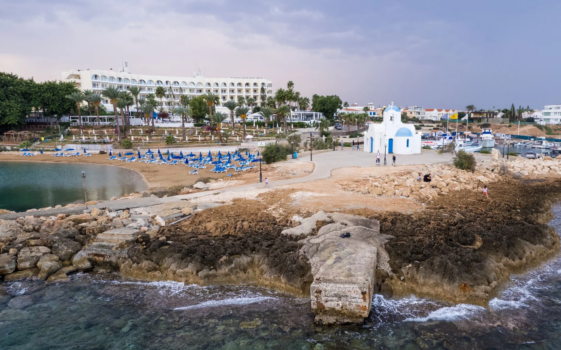 Church and Coast in Pernera, Cyprus